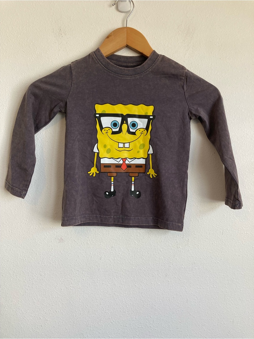 Andy and Evan SpongeBob Graphic Long-Sleeve Tee - Gray